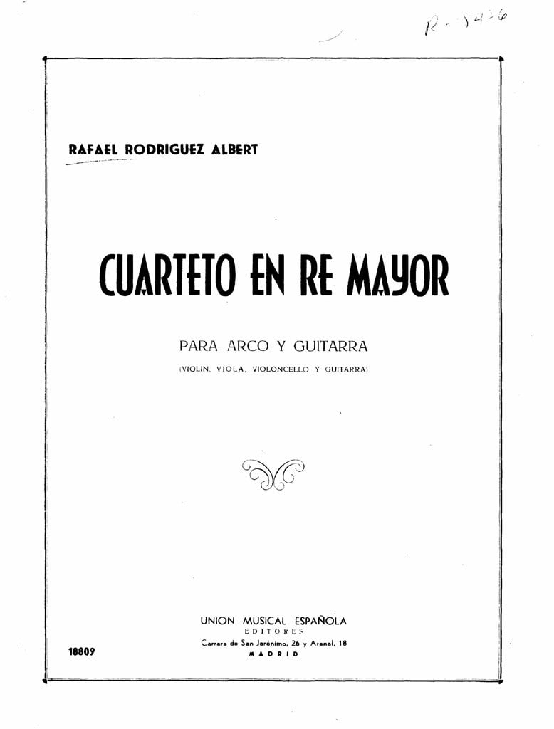 Cuarteto En Re Mayor